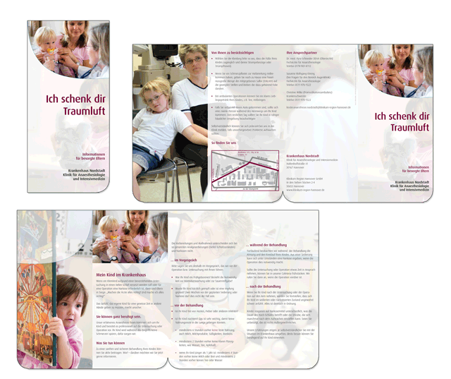 Informationsflyer zur Kinderanästhesie, Klinikum Region Hannover